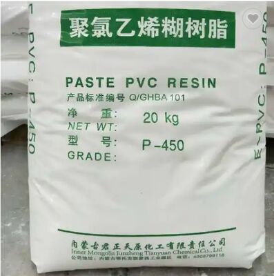 ISO Junzheng P-450 Paste PVC Resin Powder z wartością K 65, niską wilgotnością i stabilną lepkością do zastosowań przemysłowych