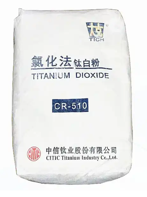 CITIC CR-510 Dwutlenek tytanu rutylowy o zawartości 100% rutylu, bardzo niskiej ilości pozostałości siewu i doskonałej białości dla powłok i tworzyw sztucznych